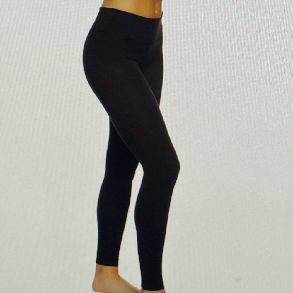 Felina black super soft mid rise leggings, size S athletic Athleisure workout